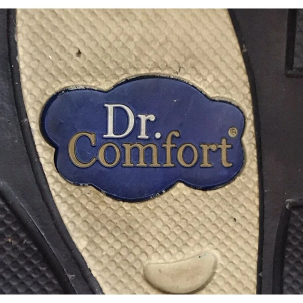 Dr. Comfort Scott 9020 Comfort Shoe Men's 9.5W Brown Leather Low Top Hook & Loop